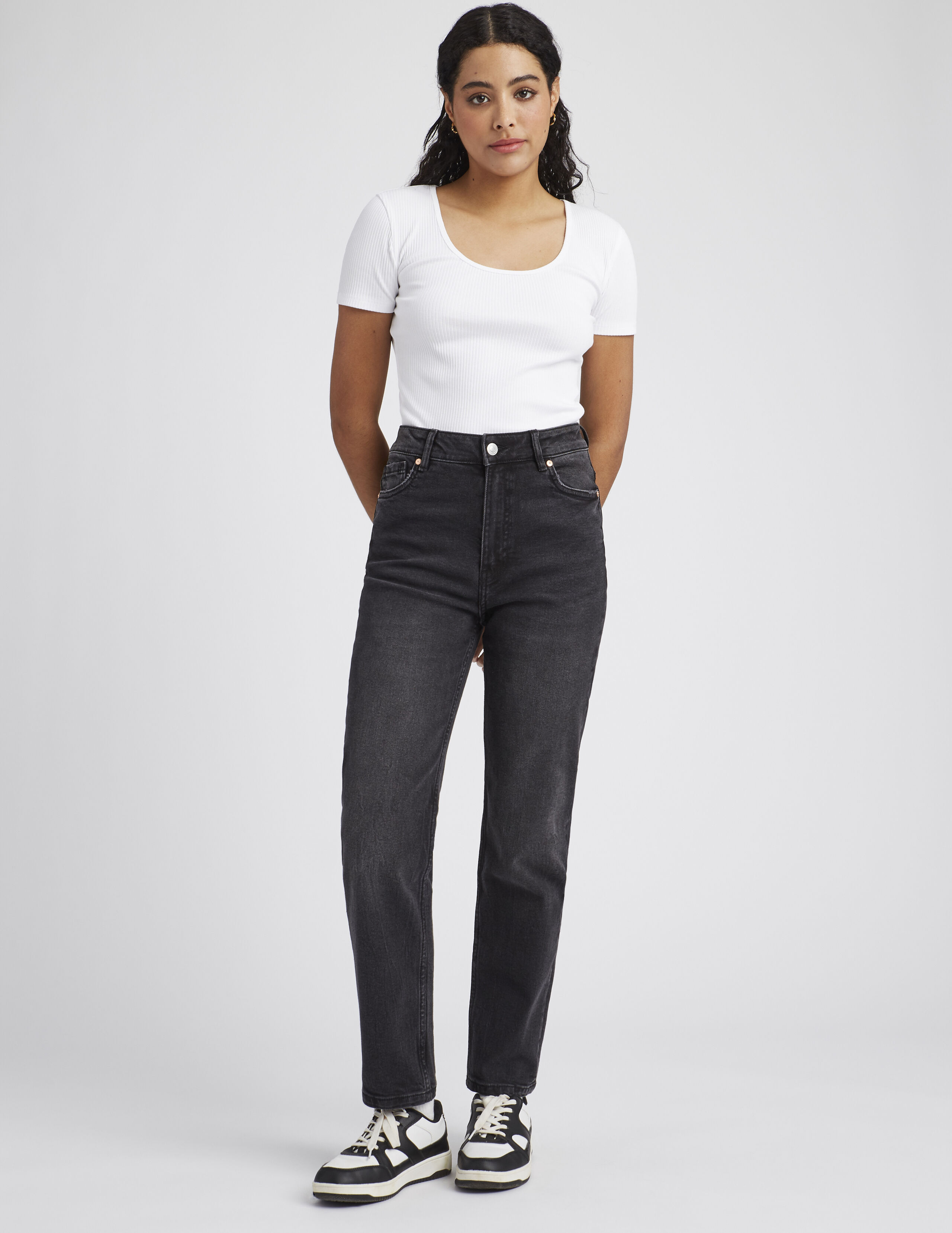 Jean mom fit Noir BZB