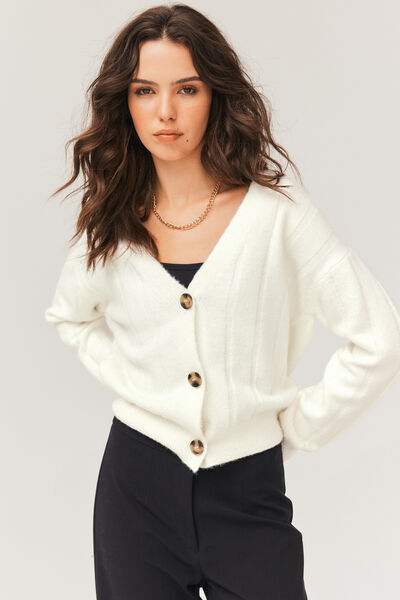Gilet col V uni