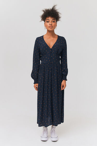 Robe longue imprim&eacute;e