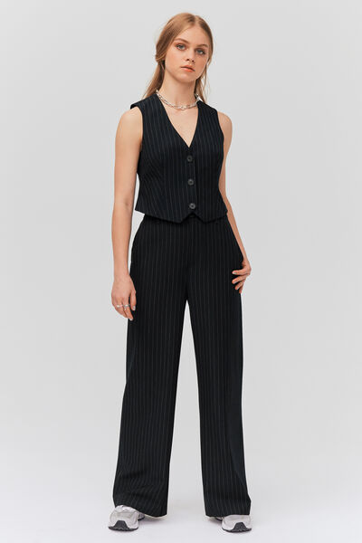 Gilet de tailleur rayé