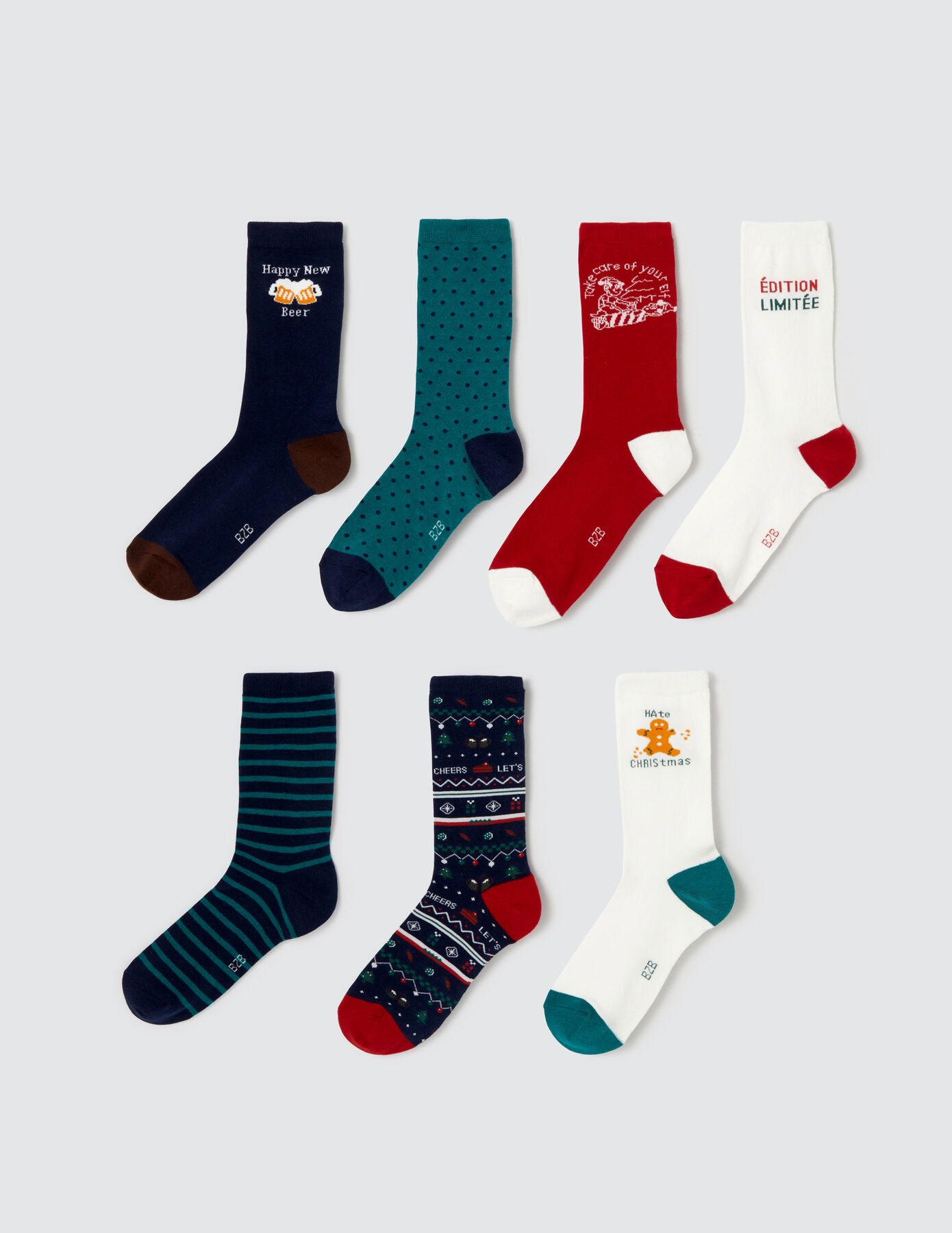 Coffret cadeau de 7 paires de chaussettes