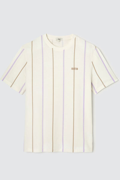 T-shirt rayures contrastées