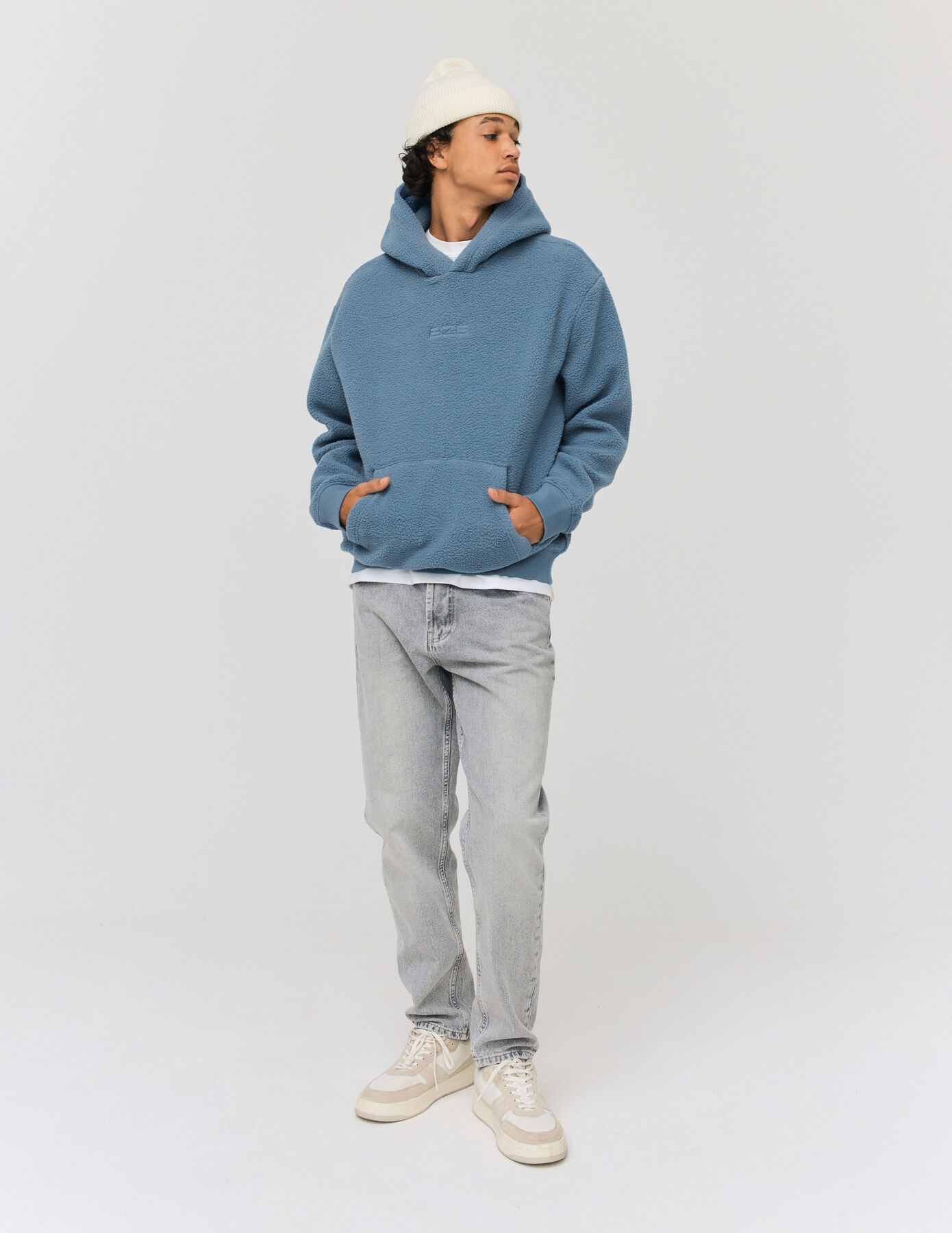 Sweat sherpa à capuche