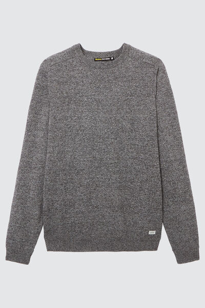 Pull col rond mouliné