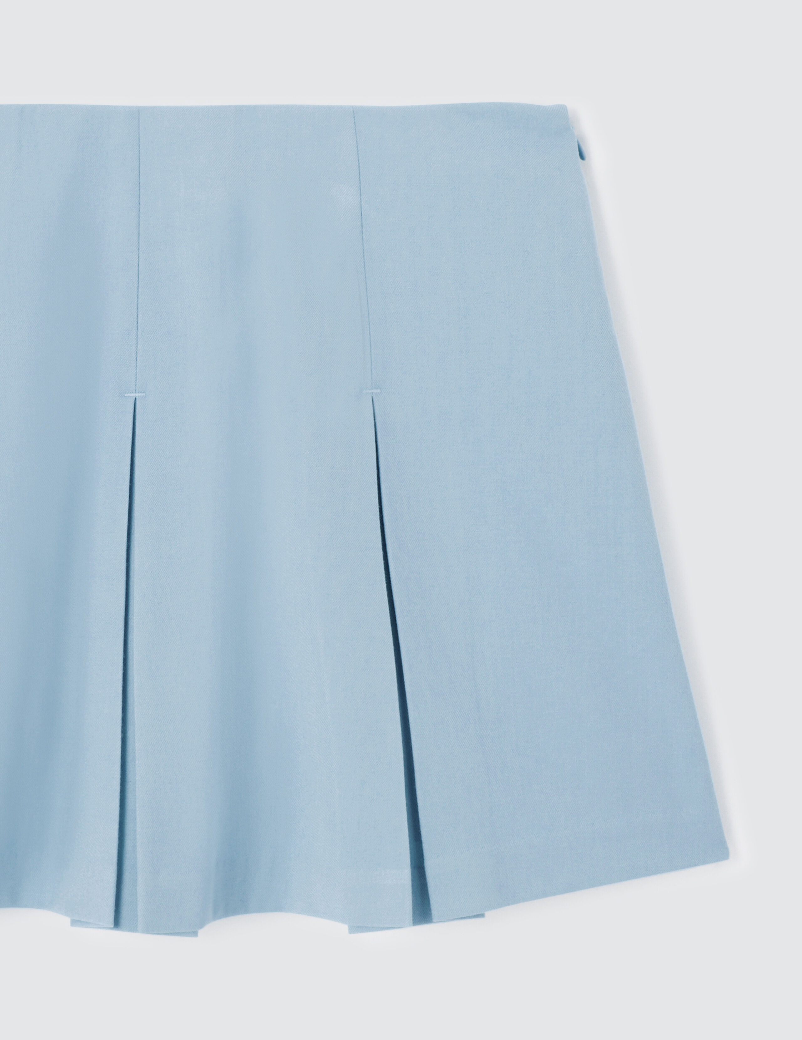 Jupe short plis plats Bleu clair BZB