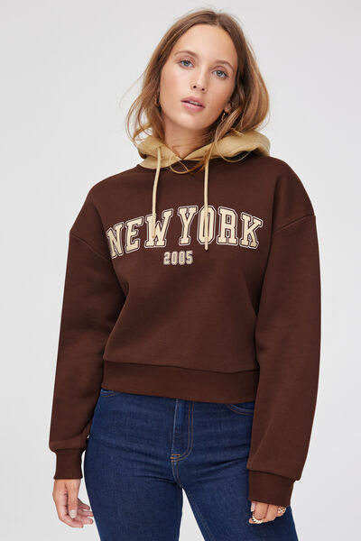 Sweat campus contrasté New York