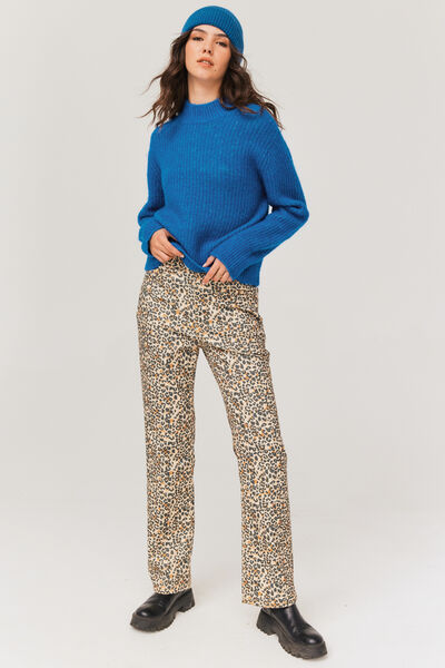 Pull uni en laine mohair et alpaga
