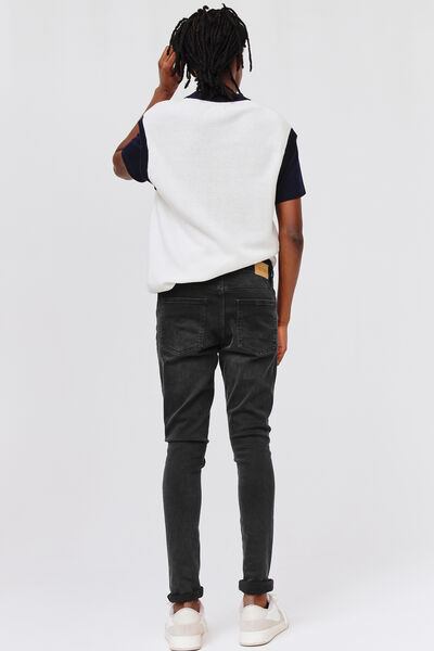 Jean skinny basique noir delavé