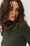 Pull col montant uni