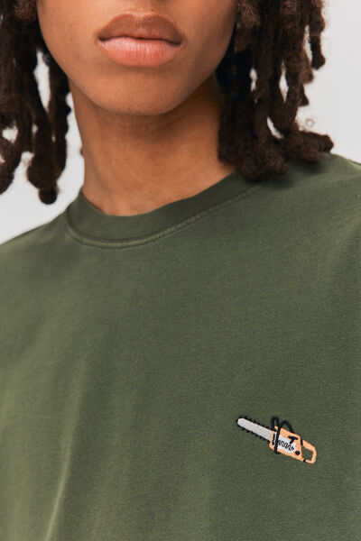 T-shirt effet délavé avec broderie