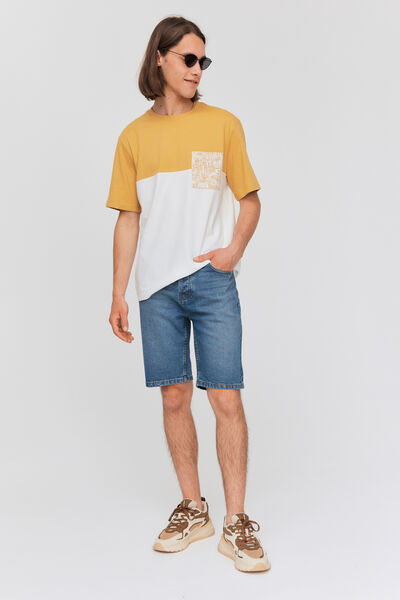 Bermuda en jean stone