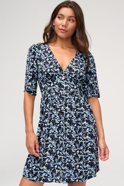 Robe courte imprim&eacute;e