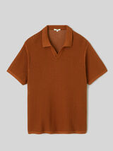 Polo en maille filet