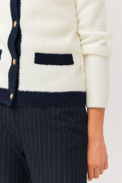 Gilet bicolore fluffy
