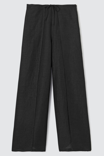 Pantalon paréo en lin