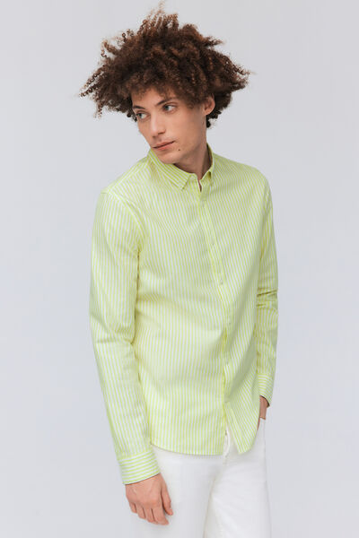 Chemise rayée coupe droite