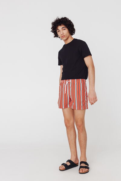 Short de bain mi-long rayures