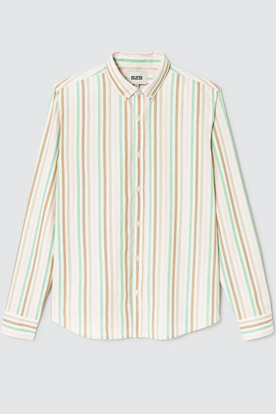 Chemise rayée coupe droite