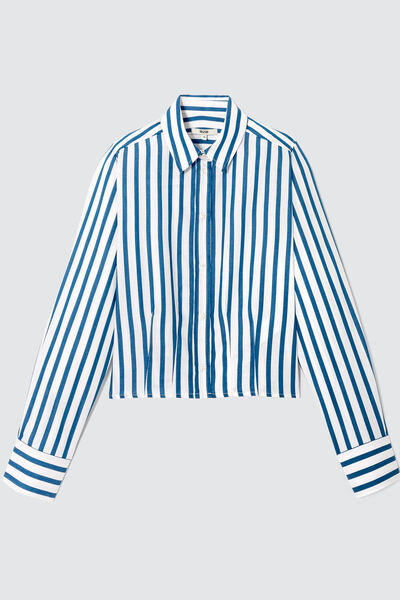 Chemise cropped rayée