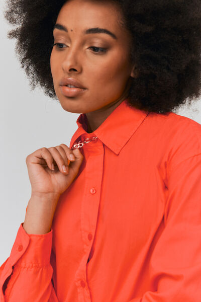 Chemise unie en popeline