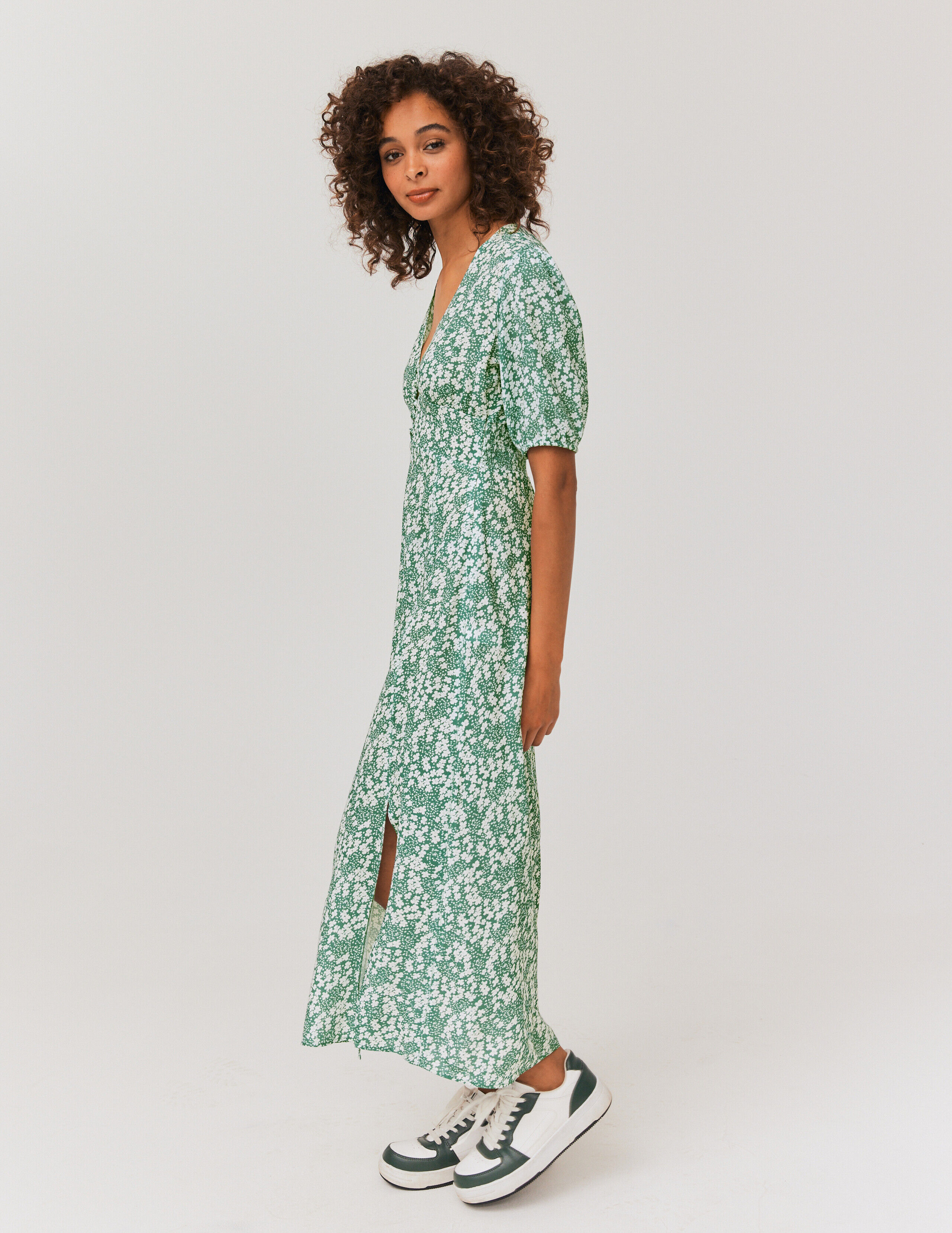 Robe longue imprim e Vert BZB
