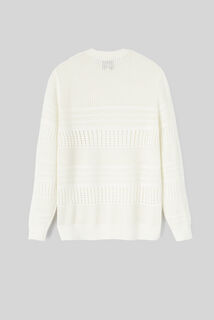Pull col rond ajouré