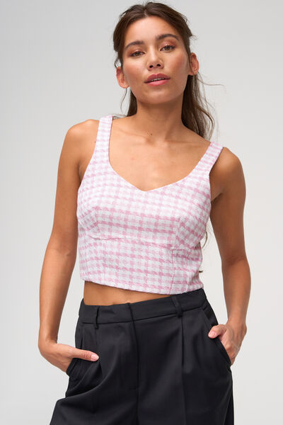 Top corset en tweed