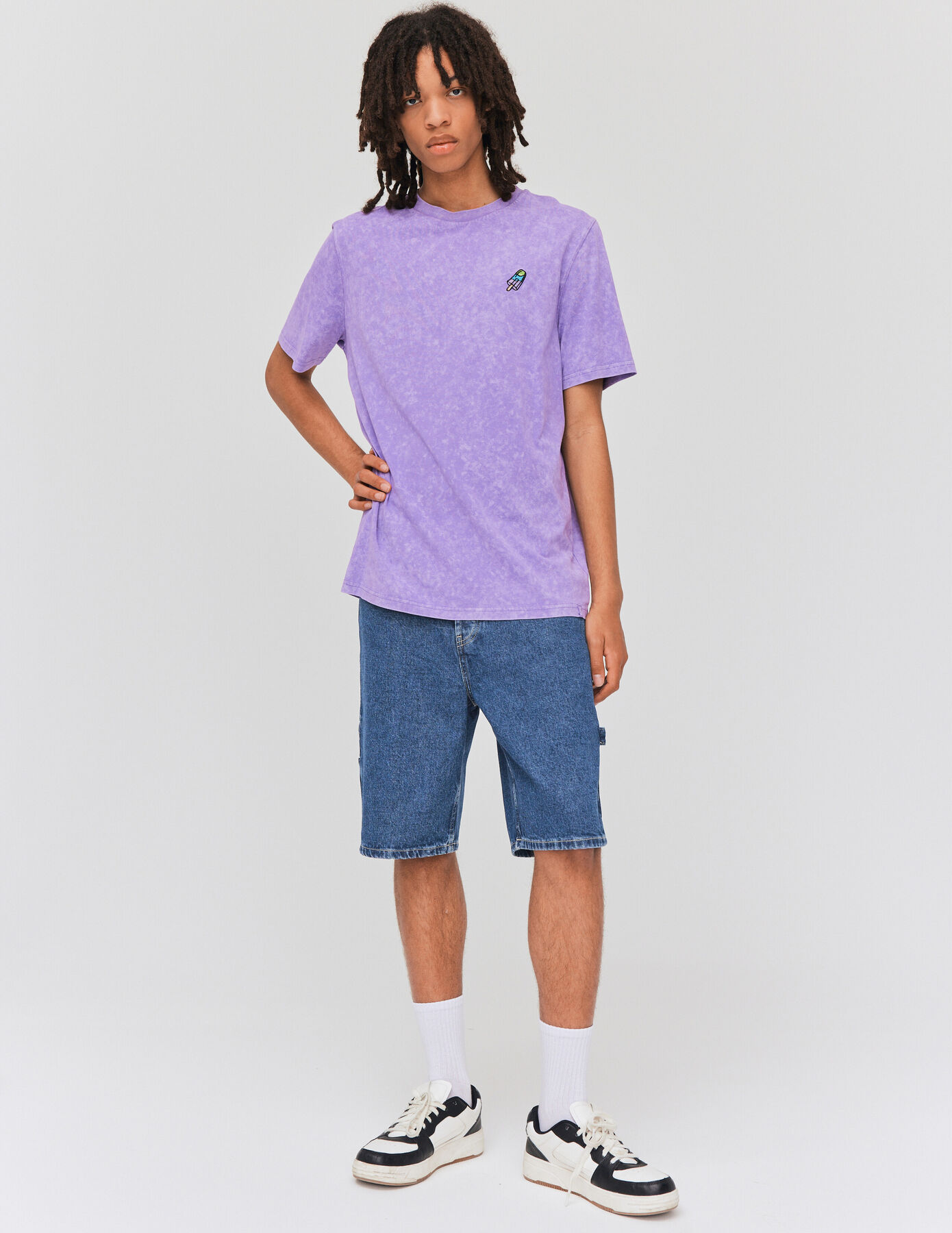 Bermuda denim charpentier