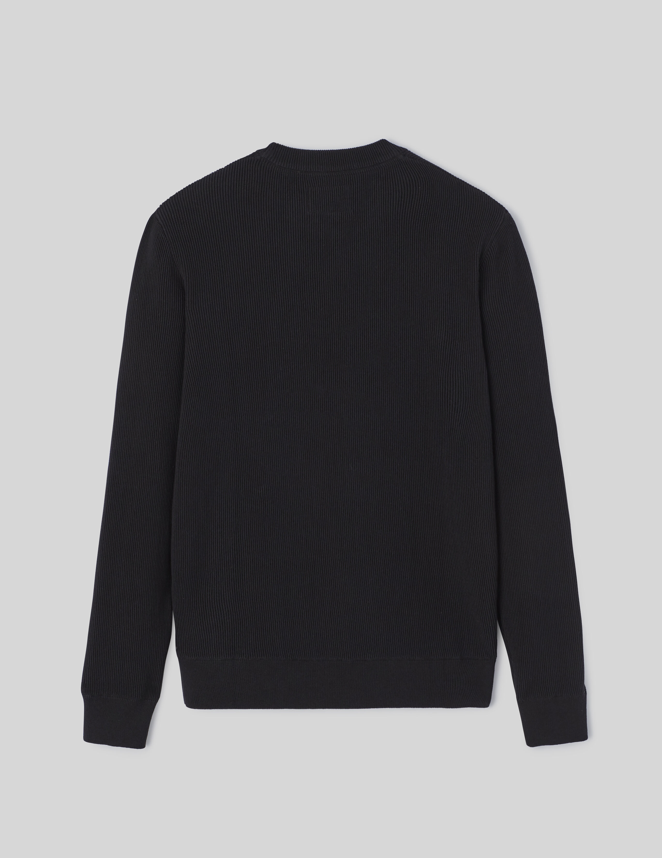 Pull maille ottoman Noir BZB