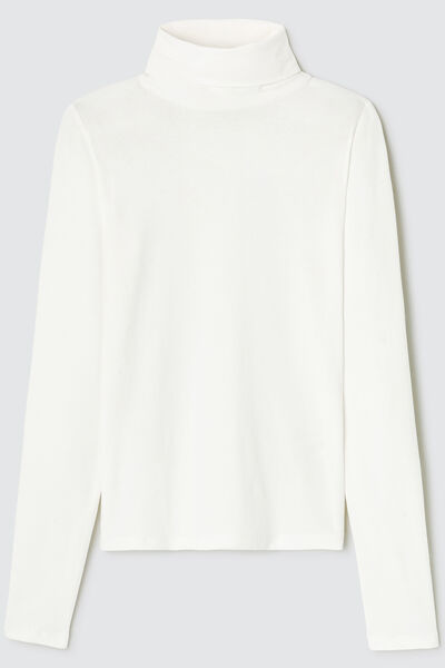 T-shirt col roulé uni