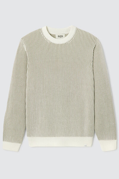 Pull uni en côte