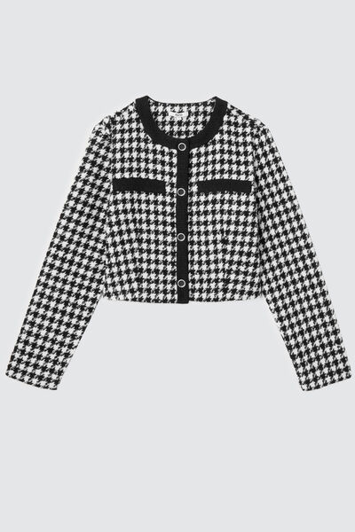 Veste tweed pieds de poule
