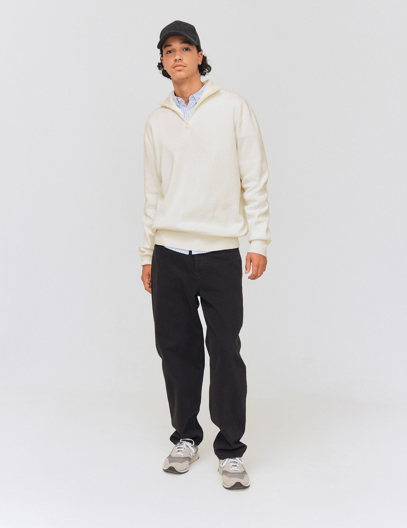 Pull col montant zippé