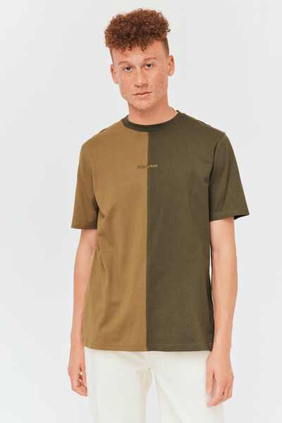 T-shirt colorblock brodé