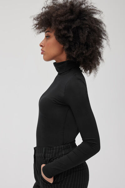 T-shirt col roulé uni