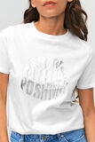 T-shirt imprimé argenté