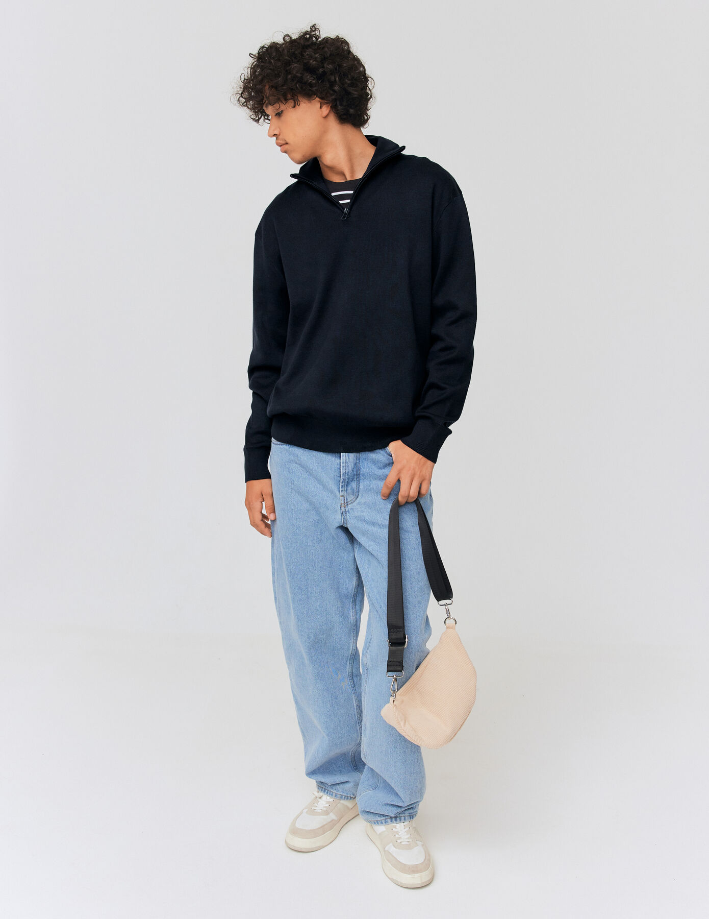 Pull col montant zippé