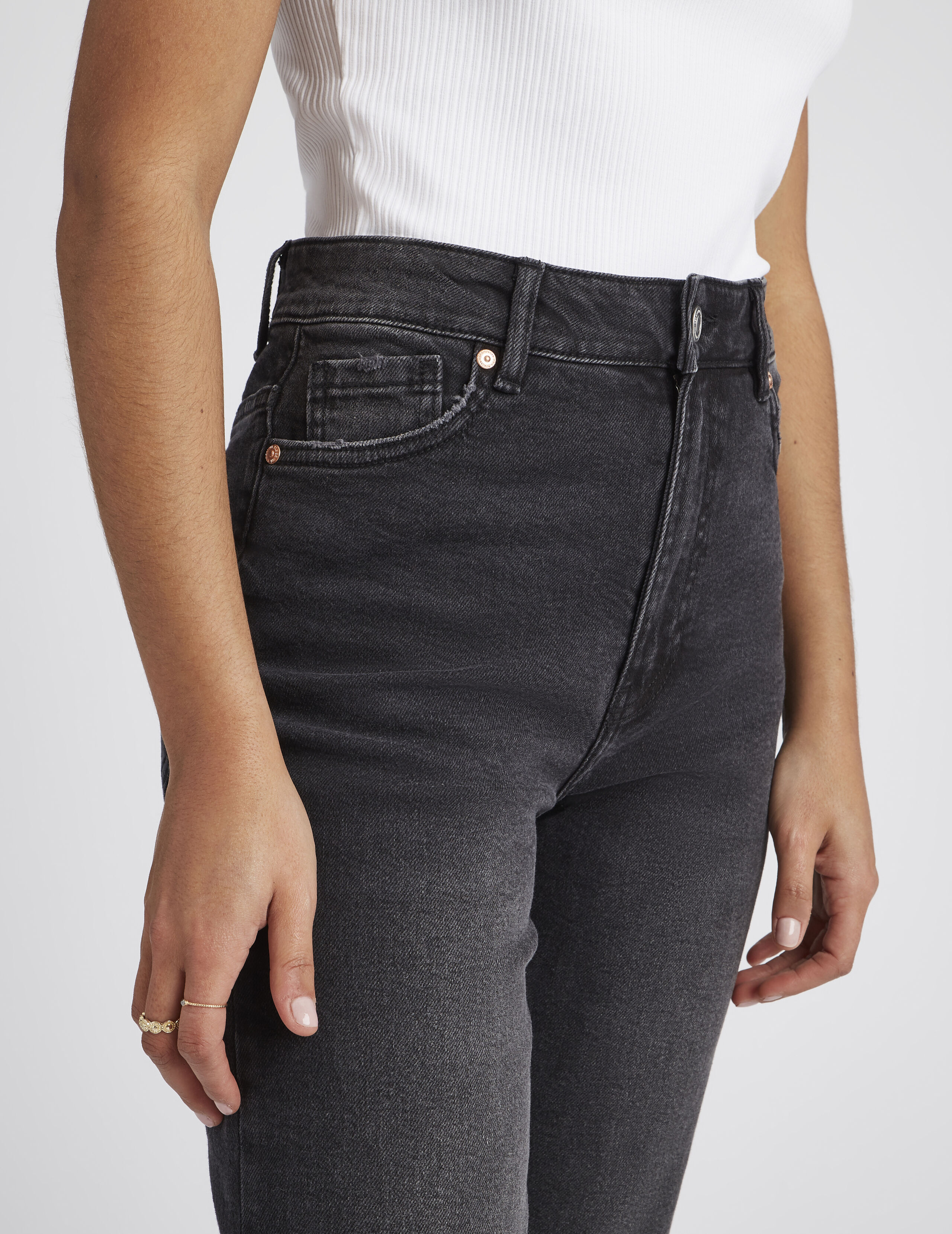 Jean mom fit Noir BZB
