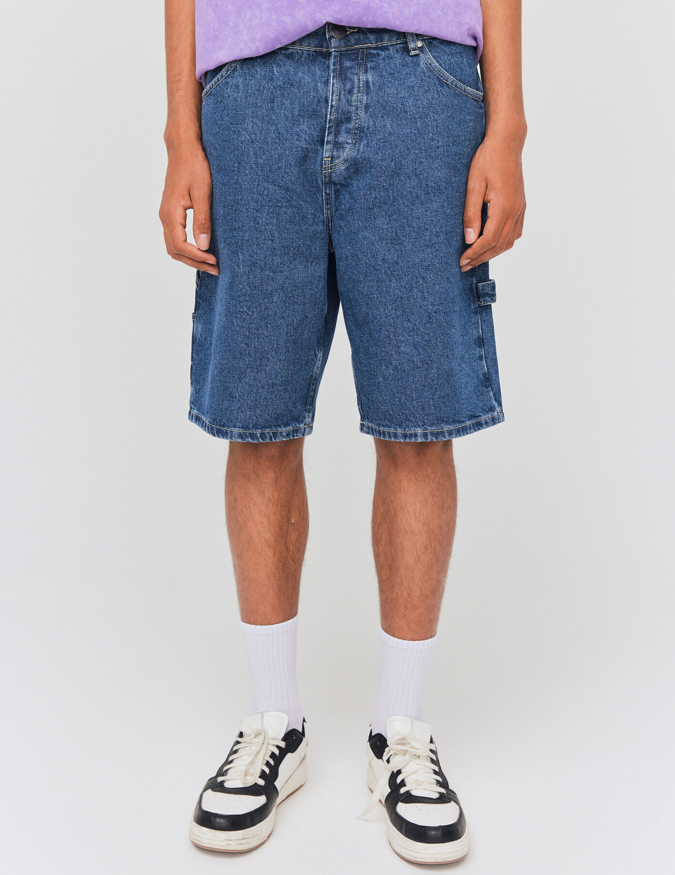 Bermuda denim charpentier