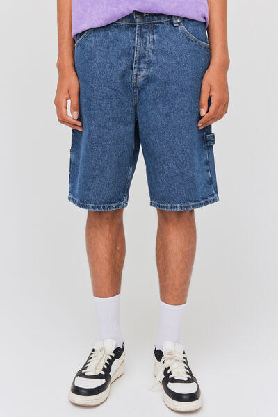 Bermuda denim charpentier