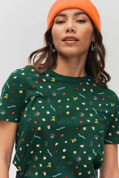 T-shirt noël imprimé all over