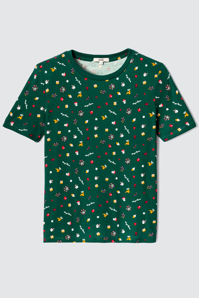 T-shirt noël imprimé all over