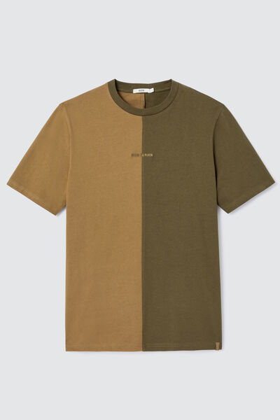 T-shirt colorblock brodé
