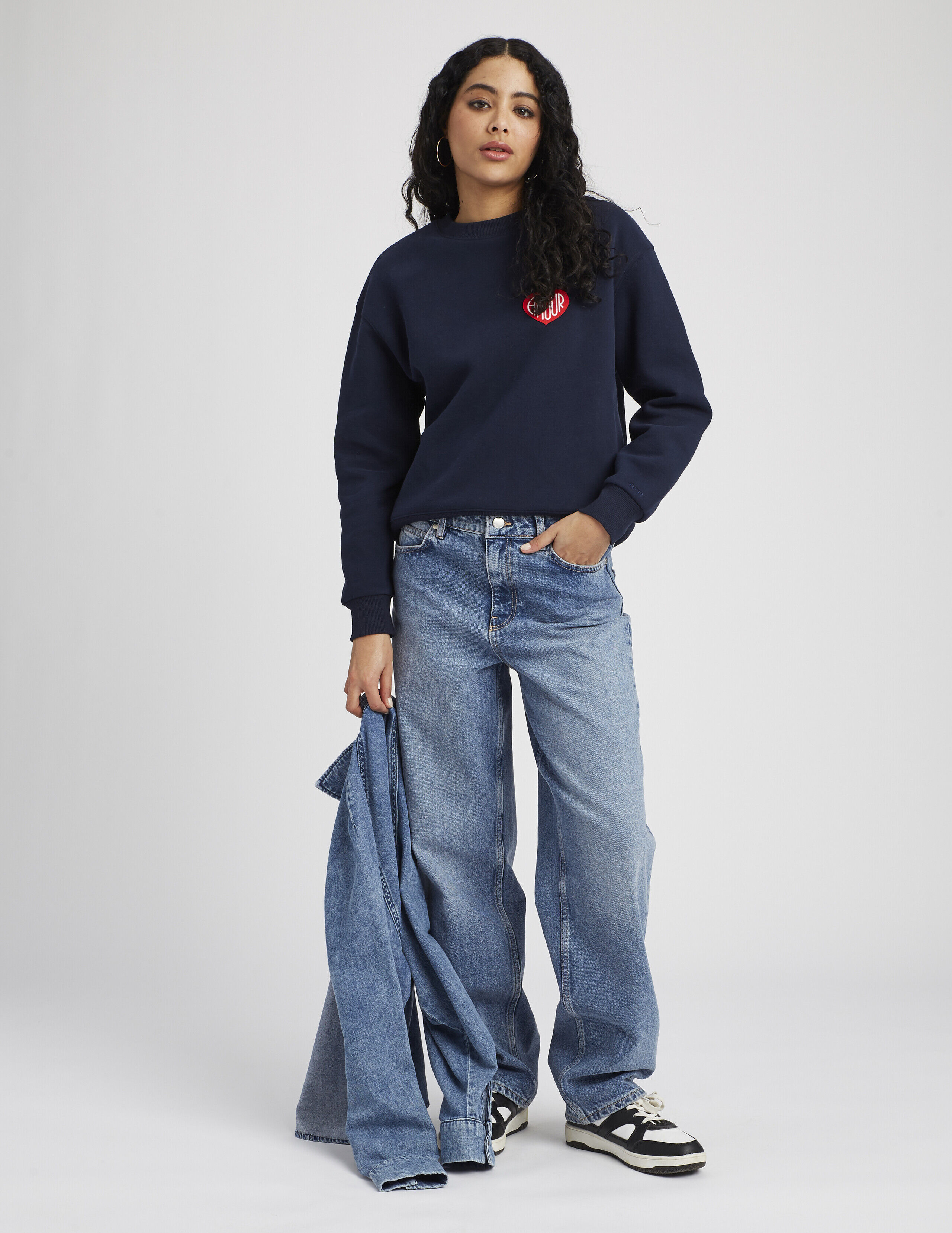 Jean bleu online gris femme