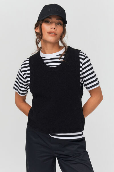 Pull sans manche uni