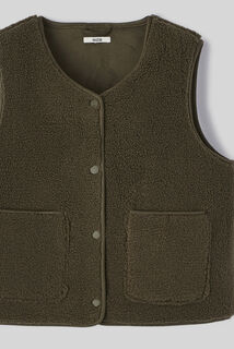 Gilet sans manches en sherpa