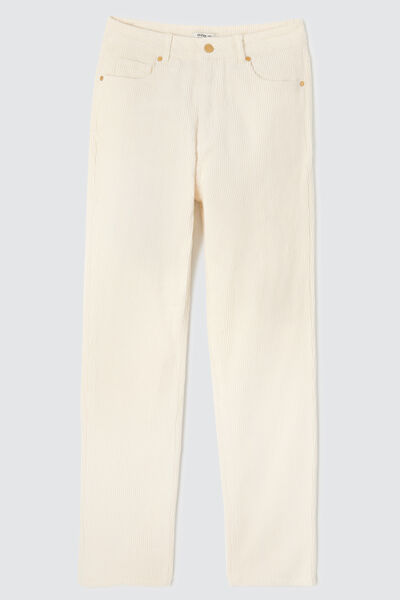 Pantalon mom velours en coton iab