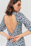 Robe courte imprimée dos ouvert