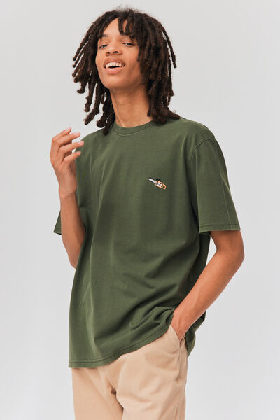T-shirt effet délavé avec broderie
