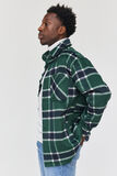 Veste surchemise à carreaux en laine